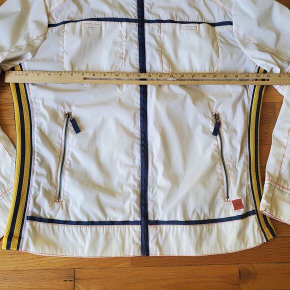 Colin's Sport Vintage Full Zip Windbreaker Mock Neck Mesh Side Stripes Retro - Picture 8 of 16